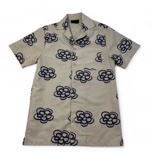 Krost Barneys New York Shirt Short Sleeve Button-up Floral Print Mens Small